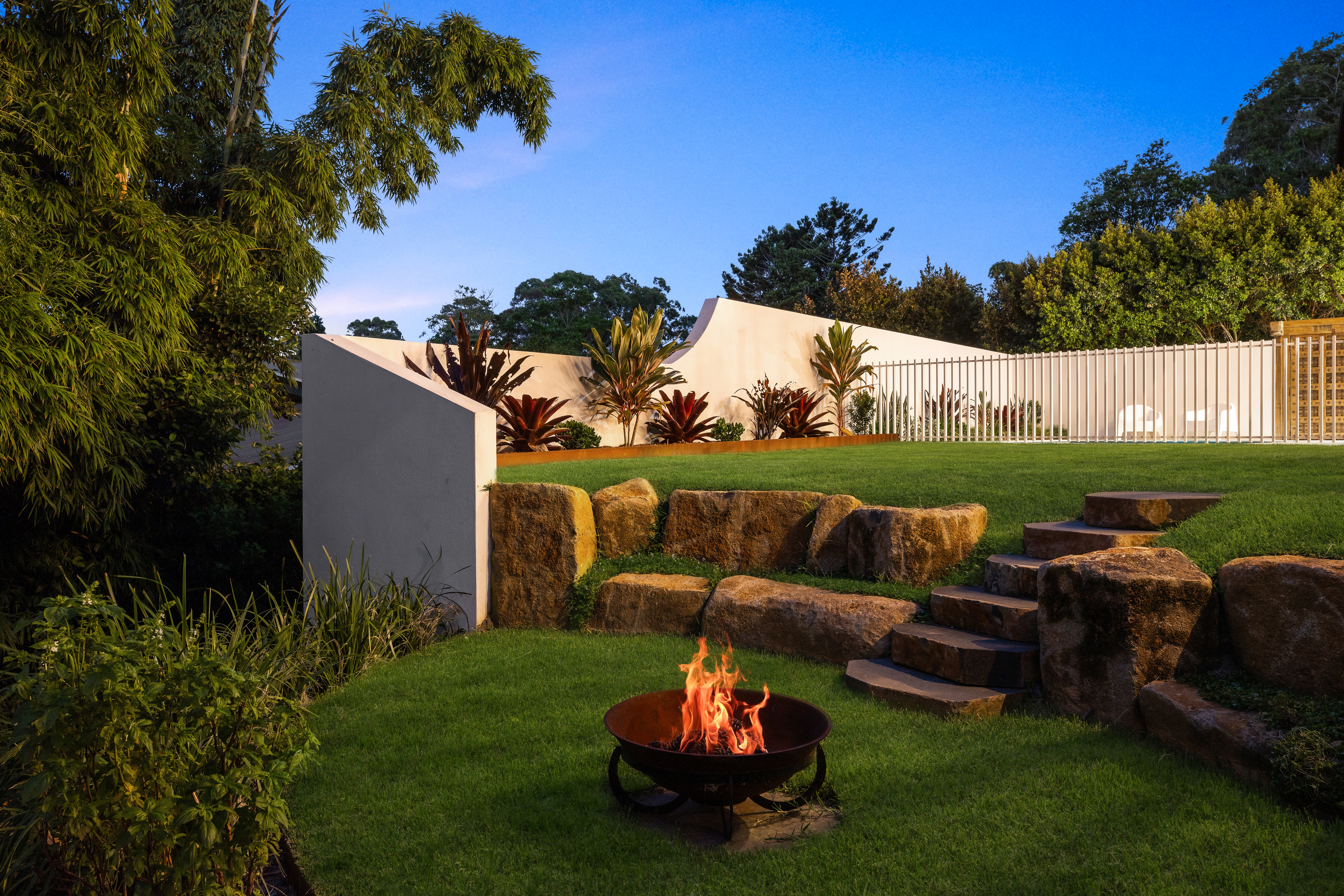 Property at twilight